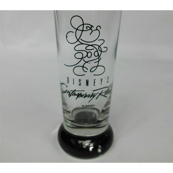 Walt Disney World Parks Contemporary Resort Shot Glass Mickey Sketch Black 4.25" - Picture 1 of 4